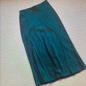 Elegant Teal Midi Skirt
